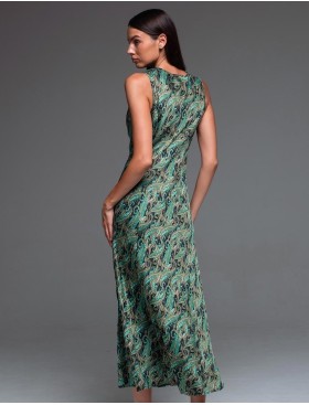 Шёлковая сорочка с рельефными швами Mia-Amore AMINA 4108, Цвет: изумрудный, Размеры: 4XL, изображение 2