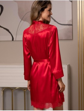 Шёлковый халат-кимоно Mia-Amore BEATRIS 4503, Цвет: красный, Размеры: 4XL/5XL, изображение 2