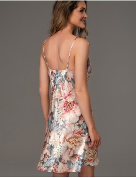 Короткая шёлковая сорочка Mia-Amore FLORIN 4480, Цвет: мультицвет, Размеры: 4XL, изображение 2