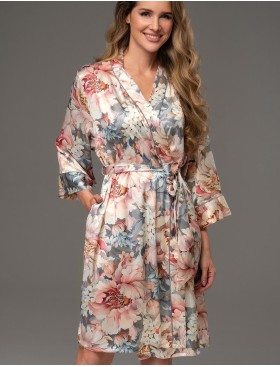 Короткий халат-кимоно Mia-Amore FLORIN 4483, Цвет: мультицвет, Размеры: S/M