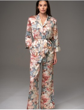 Шёлковая пижама с брюками Mia-Amore FLORIN 4486, Цвет: мультицвет, Размеры: 3XL, изображение 2