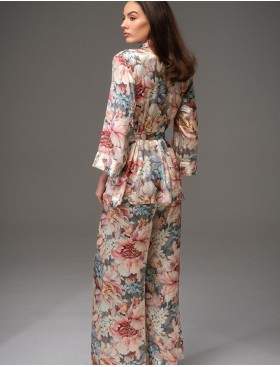 Шёлковая пижама с брюками Mia-Amore FLORIN 4486, Цвет: мультицвет, Размеры: 3XL, изображение 3