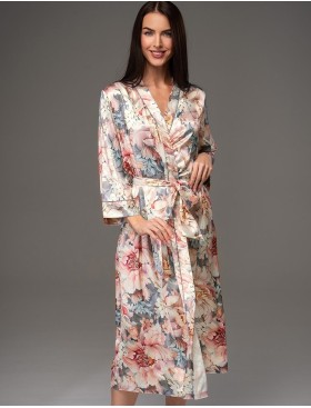 Длинный шёлковый халат Mia-Amore FLORIN 4489, Цвет: мультицвет, Размеры: 2XL/3XL, изображение 5