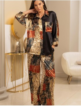 Шёлковая пижама со штанами Mia-Amore KLIMT 4426, Цвет: мультицвет, Размеры: 3XL, изображение 3