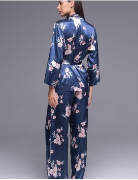 Классическая пижама с брюками Mia-Amore VIOLA 7506, Цвет: синий, Размеры: 3XL, изображение 2