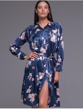 Домашняя рубашка-халат Mia-Amore VIOLA 7507, Цвет: синий, Размеры: 3XL