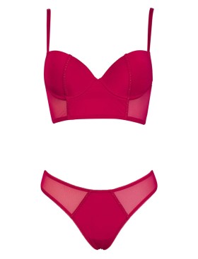 Комплект Sielei LITTLE SHINE 76187 бюстье+бразилиана rosso, Цвет: rosso (красный), Размеры: 80B, изображение 2