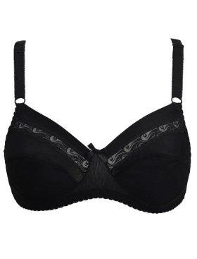 Хлопковый бюстгальтер без косточек Sielei CLASSICI FALCK 90 nero, Цвет: nero (черный), Размеры: 75B, изображение 2