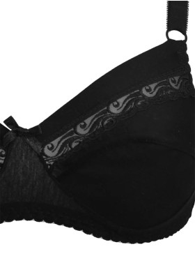 Хлопковый бюстгальтер без косточек Sielei CLASSICI FALCK 90 nero, Цвет: nero (черный), Размеры: 75B, изображение 4