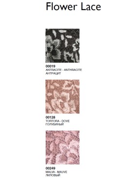 Комплект Sielei FLOWER LACE 76327 балконет + бразилиана tortora, Цвет: tortora (кофе), Размеры: 80B, изображение 6