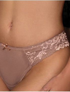 Комплект Sielei FLOWER LACE 76347 пуш-ап + бразилиана tortora, Цвет: tortora (кофе), Размеры: 85B, изображение 5