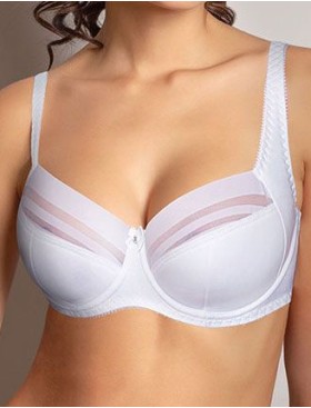 Бюстгальтер полумягкий с усиленной бретелью Albina L SILUET 8090 белый, Цвет: белый, Размеры: 90H
