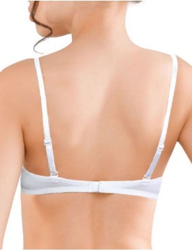 Гладкий бюстгальтер с гелевым пуш-ап Amelie MICROLACE 8028 белый, Цвет: белый, Размеры: 70D, изображение 3