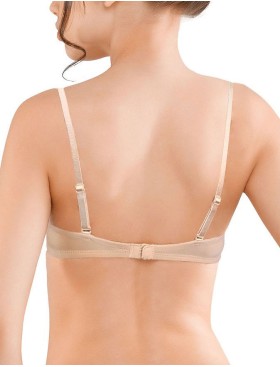 Гладкий бюстгальтер с гелевым пуш-ап Amelie MICROLACE 8028 бежевый, Цвет: бежевый, Размеры: 70C, изображение 3