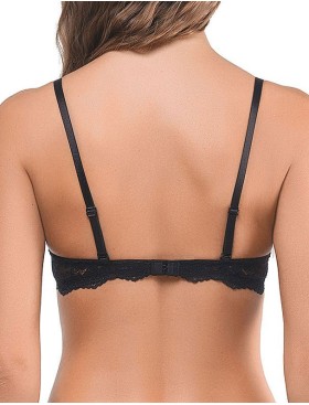 Бюстгальтер балконет пуш-ап Amelie MICROLACE 8030 черный, Цвет: черный, Размеры: 80C, изображение 4