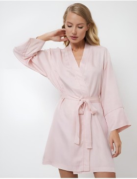 Светло-розовый халат-кимоно Aruelle AARA, Цвет: светло-розовый, Размеры: XS