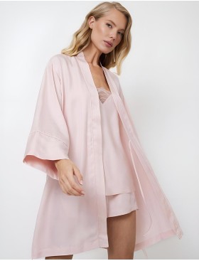 Светло-розовый халат-кимоно Aruelle AARA, Цвет: светло-розовый, Размеры: XS, изображение 3