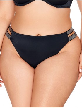 Плавки бразилиана с серебром Ava SF225/16 black, Цвет: черный, Размеры: M