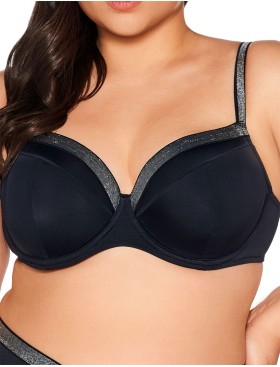 Верх купальника с серебром Ava SK224 U black, Цвет: черный, Размеры: 75E