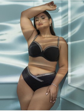 Верх купальника с серебром Ava SK224 U black, Цвет: черный, Размеры: 75E, изображение 2