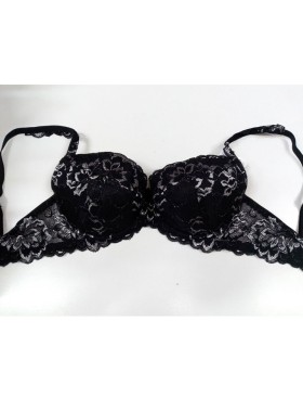 Бюстгальтер с вкладышами пуш-ап Elli 8040 черно-серебро, Цвет: черно-серебро, Размеры: 70D, изображение 5