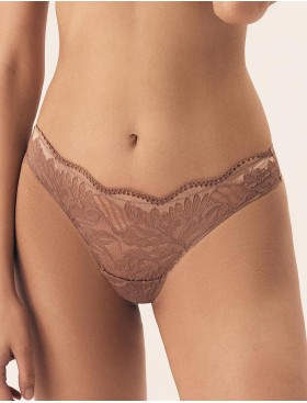 Кружевные стринги Esotiq 42327 KAVI кофейный, Цвет: кофейный, Размеры: M