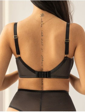 Мягкий бюстгальтер балконет Kris Line CHOICE half cup soft, Цвет: черный, Размеры: 65JJ, изображение 2