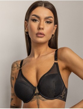 Бюстгальтер с тонкой перемычкой Kris Line CHOICE bralette plunge, Цвет: черный, Размеры: 70G, изображение 3