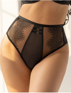 Высокие трусы стринги Kris Line CHOICE stringi high waist, Цвет: черный, Размеры: 2XL