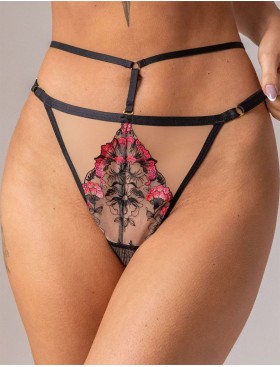 Трусики стринги Kris Line FLAMENCO string shorts bikini, Цвет: черный, Размеры: L