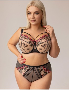 Бюстгальтер с подкроем Kris Line FLAMENCO soft full cup, Цвет: черный, Размеры: 70JJ, изображение 5