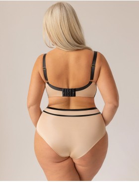 Трусы высокие Kris Line ORIENTAL high waist, Цвет: бежевый+черный, Размеры: M, изображение 4