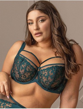 Бюстгальтер балконет мягкий Kris Line PALAZZO halfcupsoft, Цвет: изумруд, Размеры: 70JJ, изображение 3