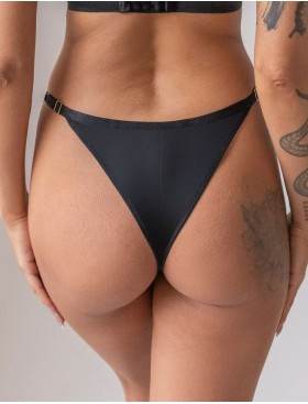 Трусики с узким боком Kris Line SIMPLE stringshorts bikini, Цвет: черный, Размеры: M, изображение 2