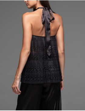 Комплект кружевной топ с брюками Mia-Amore EMMA 7476, Цвет: черный, Размеры: L, изображение 4