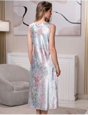 Длинная шёлковая сорочка Mia-Amore GABRIEL 4528, Цвет: мультицвет, Размеры: 3XL, изображение 2