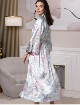 Длинный шёлковый халат Mia-Amore GABRIEL 4529, Цвет: мультицвет, Размеры: 2XL/3XL, изображение 3