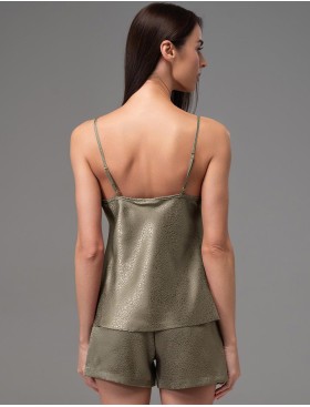 Пижама из жаккардового атласа Mia-Amore GENEVIEVA 7562 оливковый, Цвет: оливковый, Размеры: 3XL, изображение 2