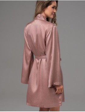 Короткий запашной халат Mia-Amore GENEVIEVA 7563 какао, Цвет: какао, Размеры: 2XL/3XL, изображение 2