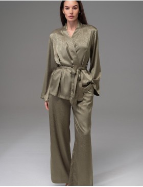 Комплект-тройка из жаккардового атласа Mia-Amore GENEVIEVA 7564 оливковый, Цвет: оливковый, Размеры: 2XL