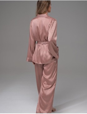 Пижама из жаккардового атласа Mia-Amore GENEVIEVA 7566 какао, Цвет: какао, Размеры: 2XL, изображение 2