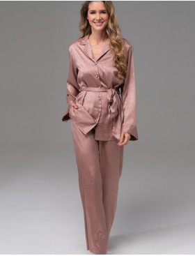 Пижама из жаккардового атласа Mia-Amore GENEVIEVA 7566 какао, Цвет: какао, Размеры: 2XL, изображение 3