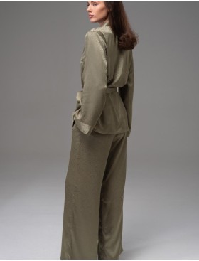 Пижама из жаккардового атласа Mia-Amore GENEVIEVA 7566 оливковый, Цвет: оливковый, Размеры: 2XL, изображение 2