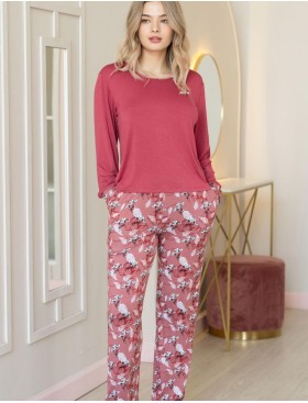 Трикотажная пижама Mia-Amore JODIE 5056, Цвет: моккачино, Размеры: 5XL