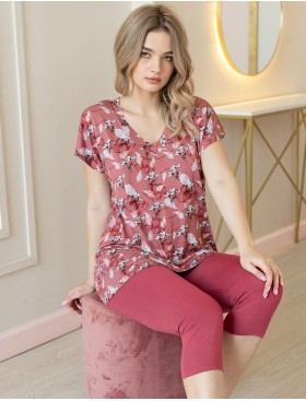 Пижама из трикотажной вискозы Mia-Amore JODIE 5057, Цвет: моккачино, Размеры: L, изображение 3