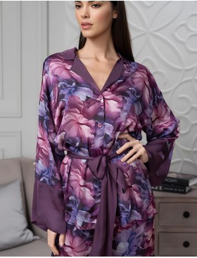 Комплект рубашка с брюками Mia-Amore KAMEYA 4418, Цвет: сливовый, Размеры: 4XL, изображение 4