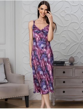 Сорочка средней длины Mia-Amore KAMEYA 4451, Цвет: сливовый, Размеры: XL, изображение 3