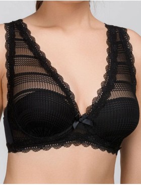 Бюстгальтер бралетт Amelie PLEAT 8143 черный, Цвет: черный, Размеры: 70B