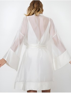 Халат с широкими рукавами Aruelle APHRODITE, Цвет: жемчужный, Размеры: XS, изображение 2