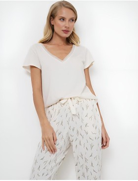 Пижама женская со штанами Aruelle DULCE, Цвет: кремовый, Размеры: L